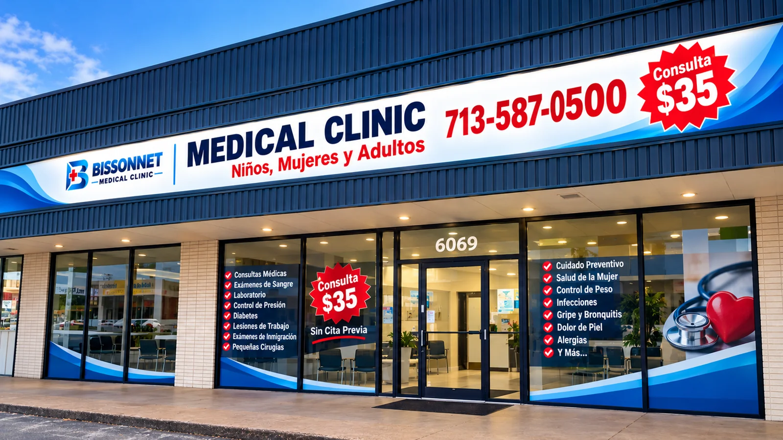 Fachada de Bissonnet Medical Clinic en Houston