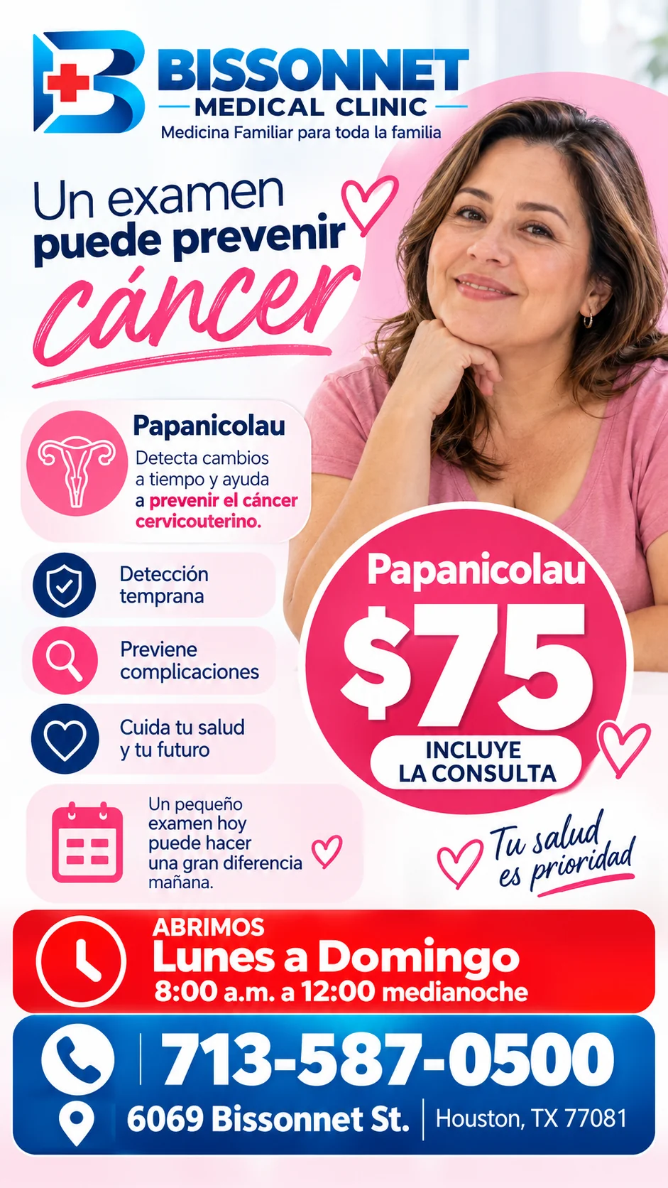 Papanicolaou por $75, incluye la consulta médica